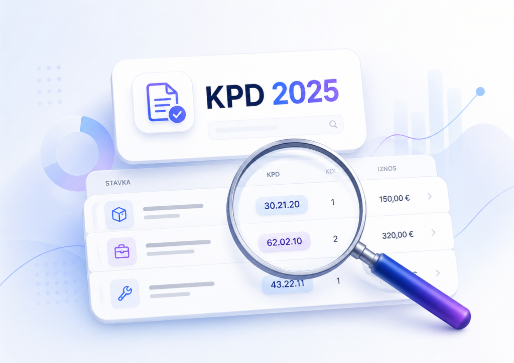 KPD asistent za prepoznavanje KPD oznaka 2025 na stavkama računa